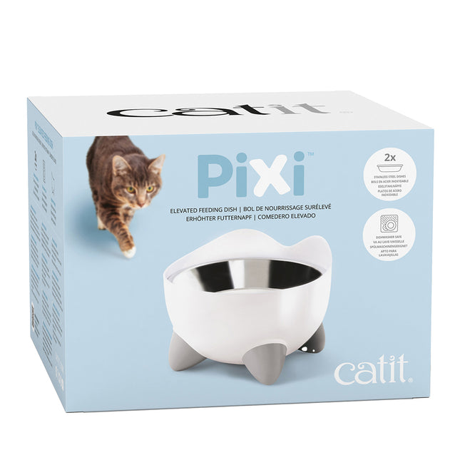 Catit Pixi Verhoogd Eetkommetje Wit