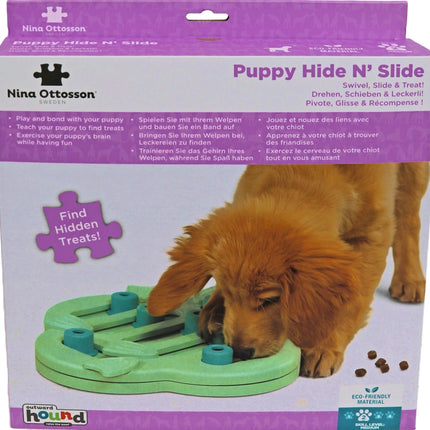 Nina Ottosson Puppyspel Puppy Hide N Slide Groen