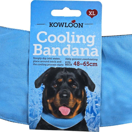 AnimalstoreXL Kowloon Koelbandana Lichtblauw xL 48-65cm