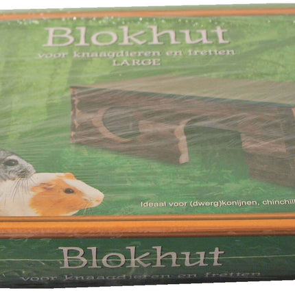 AnimalstoreXL Blokhut Hout Large