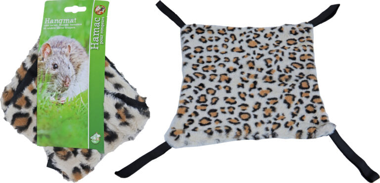 AnimalstoreXL Boon Hangmat Knaagdier Pluche Luipaard 35cm