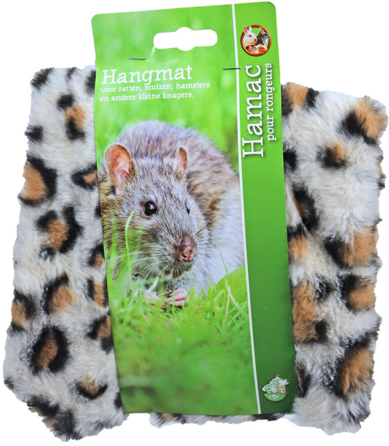 AnimalstoreXL Boon Hangmat Knaagdier Pluche Luipaard 35cm