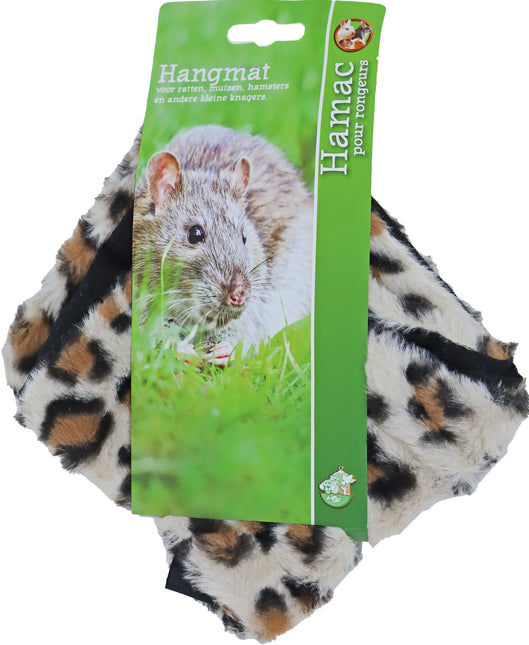 AnimalstoreXL Boon Hangmat Knaagdier Pluche Luipaard 35cm