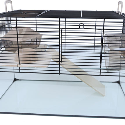 AnimalstoreXL Interzoo Hamsterkooi Vision 51 Zwart