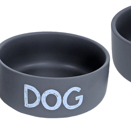 Boon Futternapf Stein Hundematte Grau 19cm