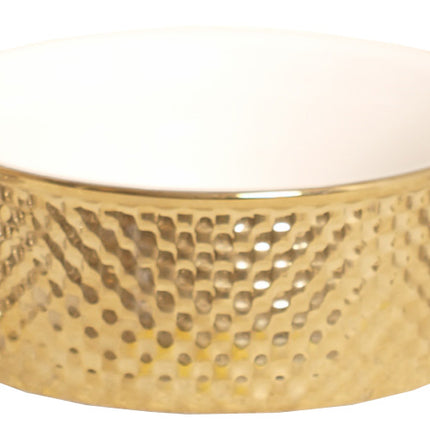 AnimalstoreXL Boon Eetbak Steen Hond Prestige Goud Wit 18cm