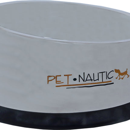 Pet Nautic Futternapf, Edelstahl, für Hunde, rutschfest, oval, 36 cm