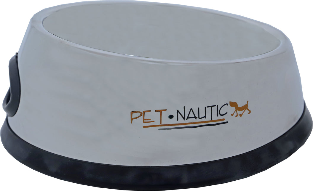 Pet Nautic Futternapf, Edelstahl, für Hunde, rutschfest, oval, 36 cm