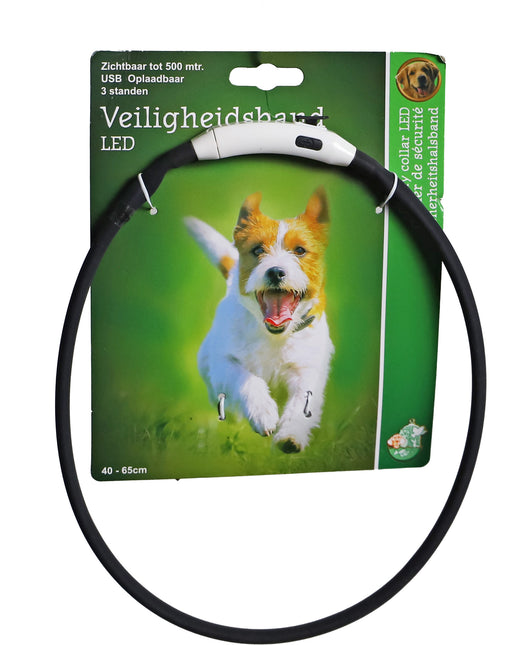 AnimalstoreXL Boon veiligheidshalsband verstelbaar LED 50-65cm