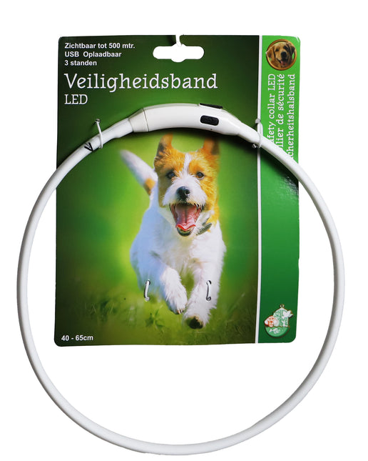 AnimalstoreXL Boon veiligheidshalsband verstelbaar LED 50-65cm
