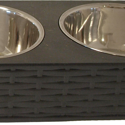 AnimalstoreXL Boon Dinnerset Wicker Zwart 30cm