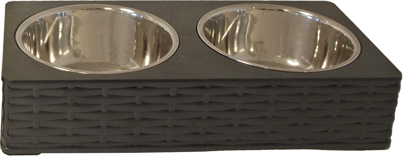 AnimalstoreXL Boon Dinnerset Wicker Zwart 30cm