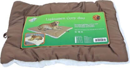 AnimalstoreXL Boon Ligkussen Cozy Duo Bruin Wit 58x42cm
