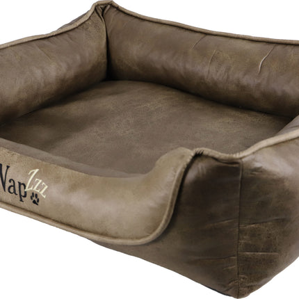 AnimalstoreXL Napzzz Divan Leatherlook Duo Donkerbruin Bruin