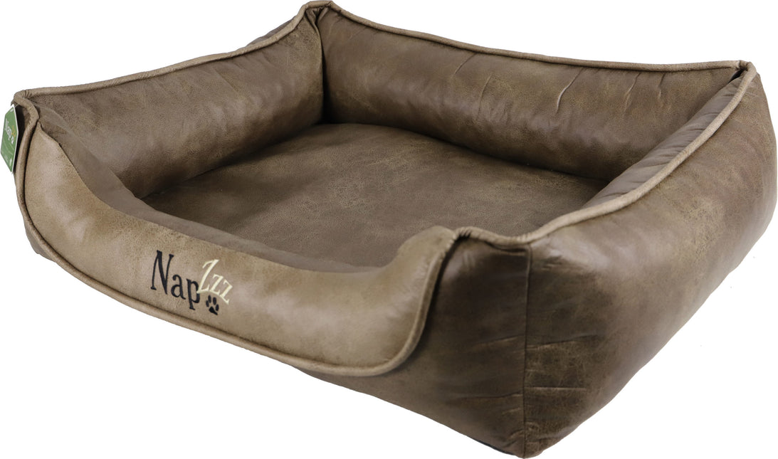 AnimalstoreXL Napzzz Divan Leatherlook Duo Donkerbruin Bruin