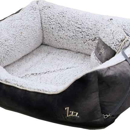 Napzzz Divan mit Kissen Grau Weiß