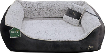 Napzzz Divan mit Kissen Grau Weiß