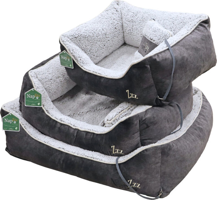 Napzzz Divan mit Kissen Grau Weiß