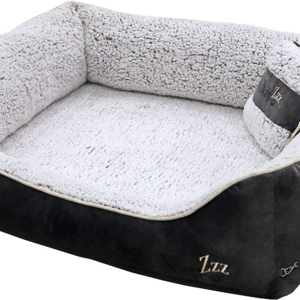 Napzzz Divan mit Kissen Grau Weiß