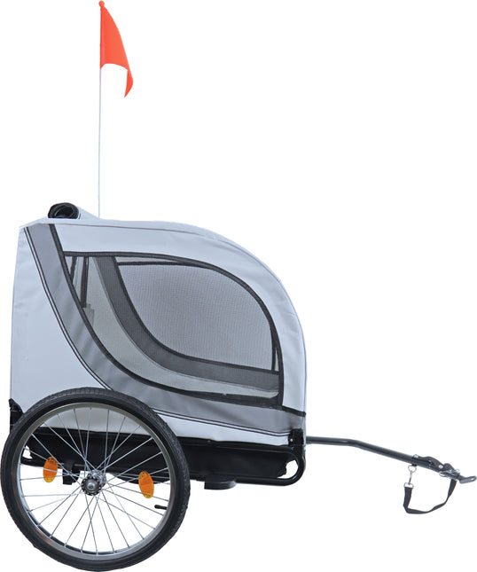 Boon Hunde-Fahrradanhänger Runner 2 Grau Schwarz