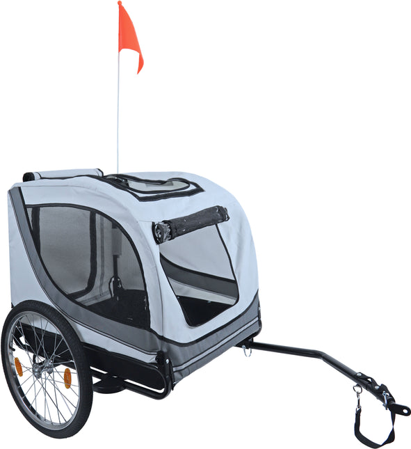Boon Hunde-Fahrradanhänger Runner 2 Grau Schwarz