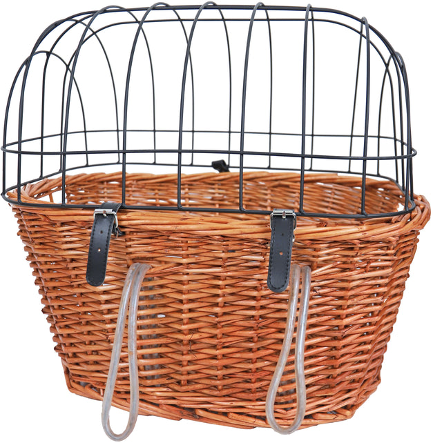 AnimalstoreXL Boon Fietsmand Riet Voorop met Metaal Rek