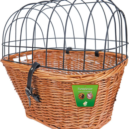 AnimalstoreXL Boon Fietsmand Riet Voorop met Metaal Rek