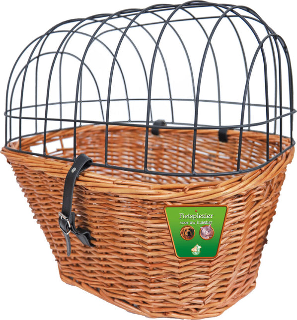 AnimalstoreXL Boon Fietsmand Riet Voorop met Metaal Rek