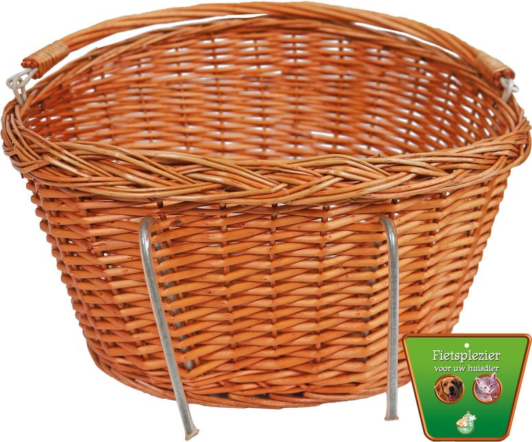 AnimalstoreXL Boon Fietsmand Riet Voorop met Handvat 45cm
