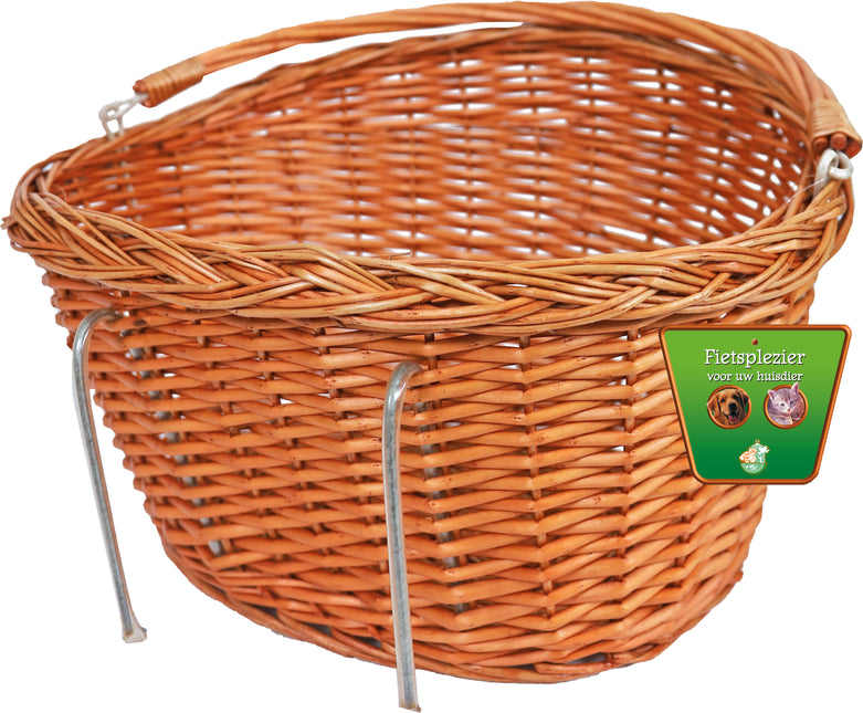AnimalstoreXL Boon Fietsmand Riet Voorop met Handvat 45cm