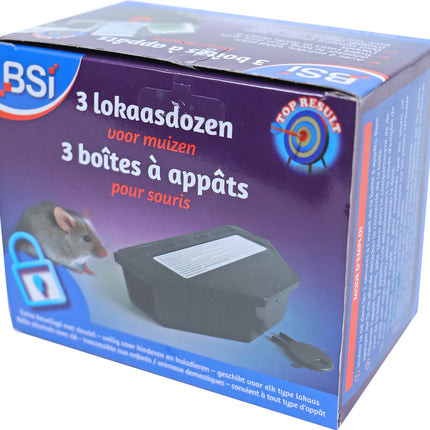 AnimalstoreXL BSI Lokaasdoos 3x voor Muizen