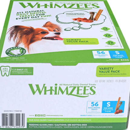 AnimalstoreXL Whimzees Variety Valuebox Small 56 stuks