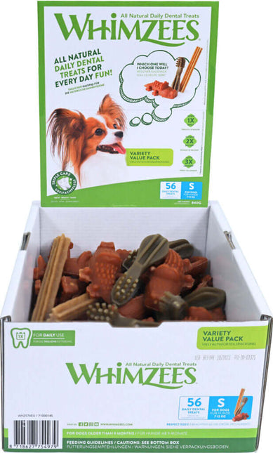 AnimalstoreXL Whimzees Variety Valuebox Small 56 stuks