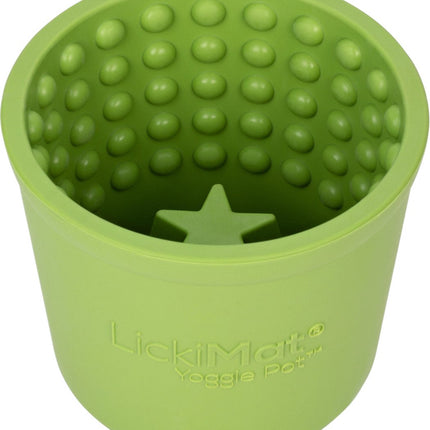 Lickimat Yoggie Pot Hond Groen 8cm