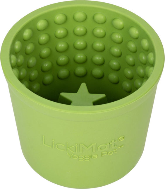 Lickimat Yoggie Pot Hond Groen 8cm