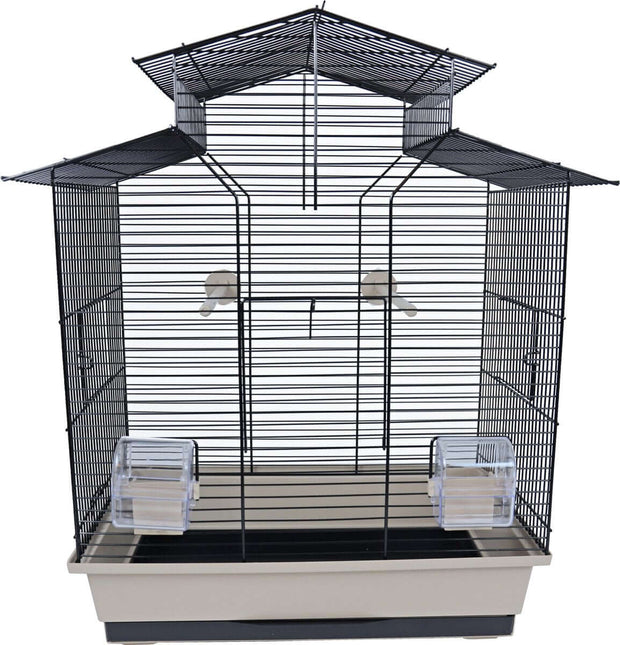 AnimalstoreXL Interzoo Vogelkooi Iza 2 Zwart Beige