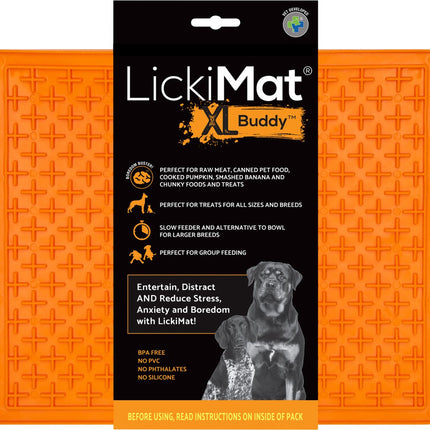 Lickimat Likmat Buddy xL Hond Oranje 30x25cm