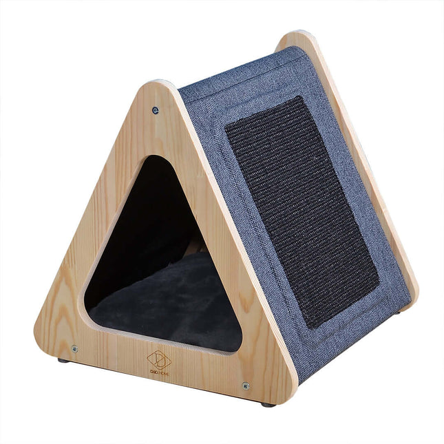 AnimalstoreXL D&D Home Toto Kattenhuisje 38x39x38cm Zwart/Blauw