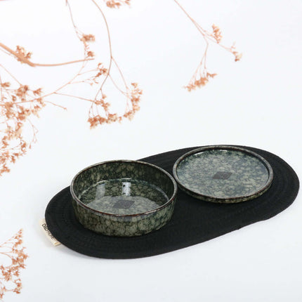 AnimalstoreXL D&D Home Jasper Kat Eetschaal 13x13x2cm Green Marble