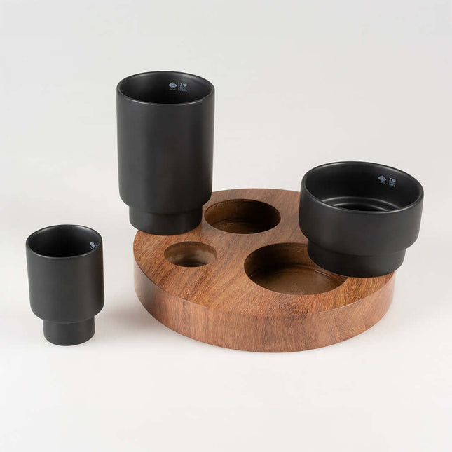 AnimalstoreXL D&D Home Iggy Verrijkingskom met 3 Niveaus 240-500-800ml 27x27x19cm Zwart