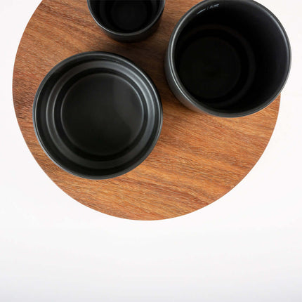 AnimalstoreXL D&D Home Iggy Verrijkingskom met 3 Niveaus 240-500-800ml 27x27x19cm Zwart