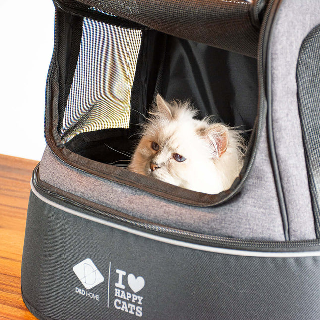 AnimalstoreXL D&D Home - Phoebe Kattentransporttas - 50x35x40cm Zwart