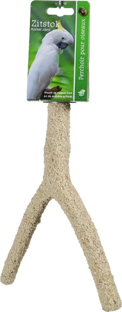 AnimalstoreXL Boon Zitstok Koraalzand met Schroefd.Vertakt 25cm