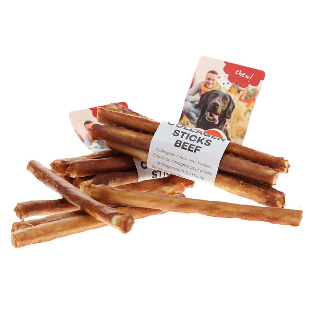 AnimalstoreXL Duvoplus Chew! Collagen Sticks Rund 12,5cm 5 stuks / 35g