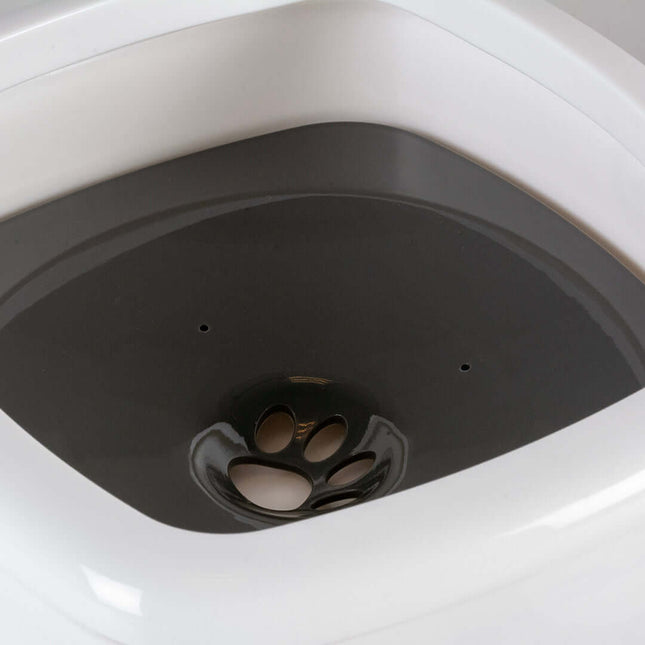 AnimalstoreXL Duvoplus Anti-Mors Drinkkom Square 1500ml 21x20x8,5cm Wit/Grijs