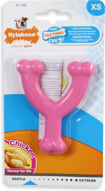 Nylabone Puppy Dental Wishbone XS Kip Roze