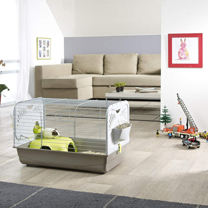 Savic Kaninchenkäfig Ambiente Schwarz Weiß Grau 100cm - Caesar 3 Kd De Luxe Z.Grs 100cm