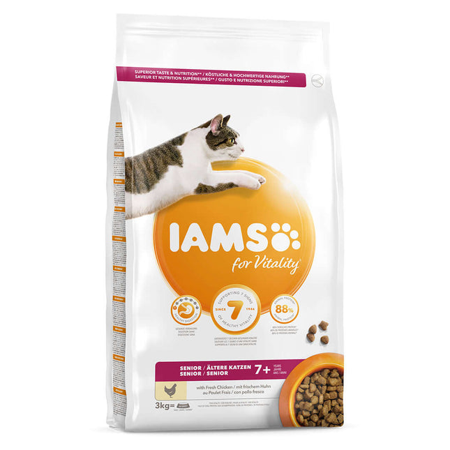 AnimalstoreXL Lams voor Vitaliteit Senioren Kat Kip 3kg