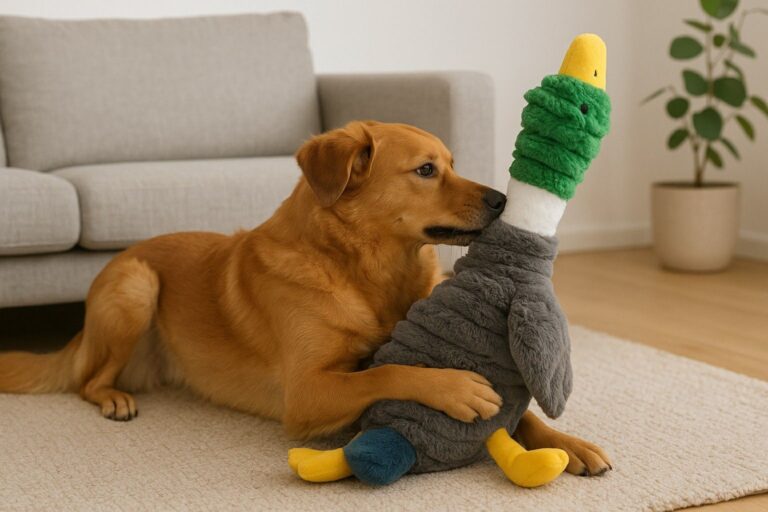 Boon Hond Speelgoed Eef De Eend Corduroy Met Piep 65cm