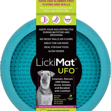 Lickimat Likmat Ufo Hond Turquoise 18x3cm